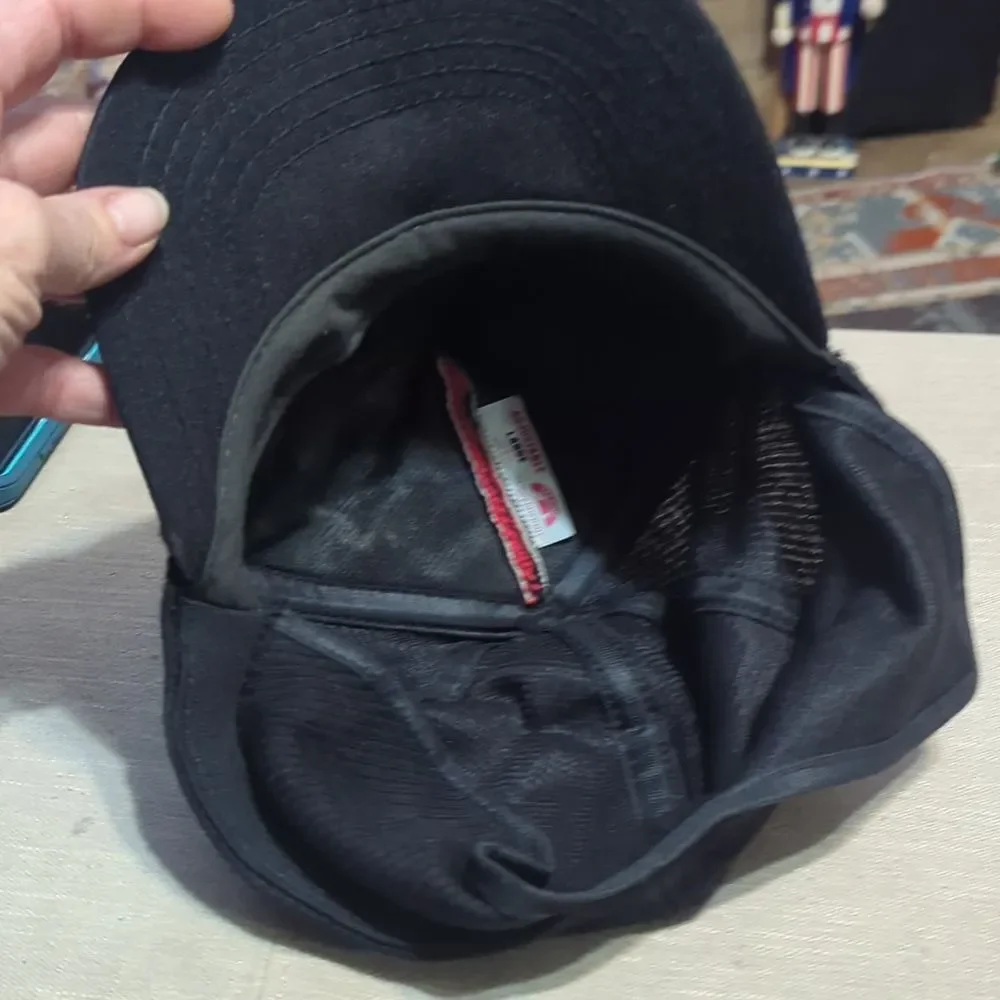vintage red‎ and black buffalo plaid wool lumberjack farm hat with ear flaps - Picture 6 of 7